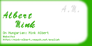 albert mink business card